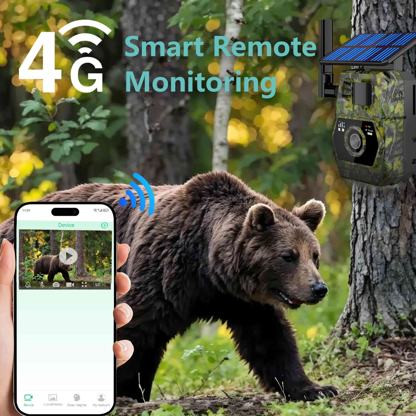 VIBROWL Cam AI 4G Solar Trail Camera